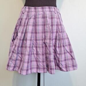 Hot Topic Purple Plaid Skirt Size Medium